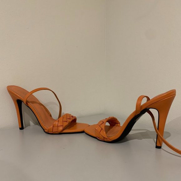 RAID Judy braided heeled sandals in burnt orange - Picture 7 of 9
